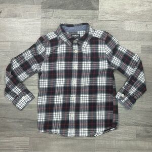 Oshkosh B'gosh Toddler Boys Blue Plaid Long Sleeve Button Down Shirt 5T